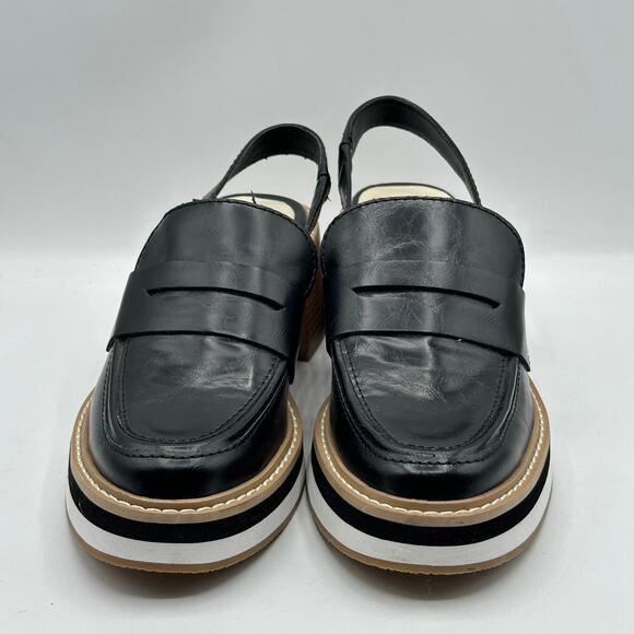 DOLCE VITA Hines Slingback Loafer Stacked Block Heel Black Sz 7.5 NWOB - Picture 3 of 7